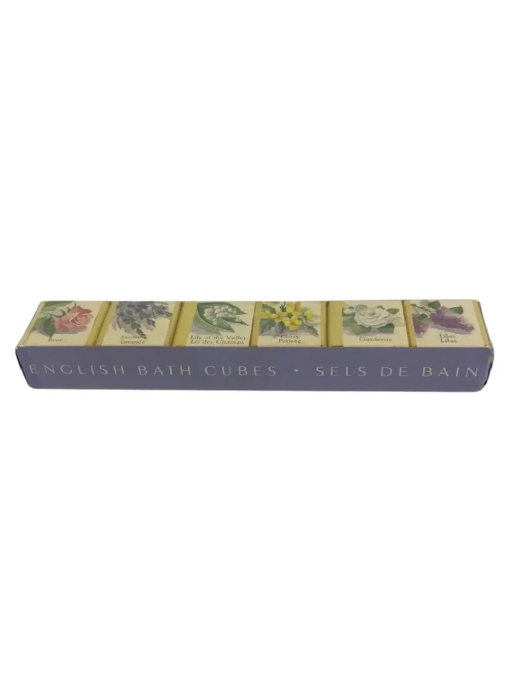English Bath Cubes Floral Scents Gift Set 6 Cubes 9 Oz New Sealed
